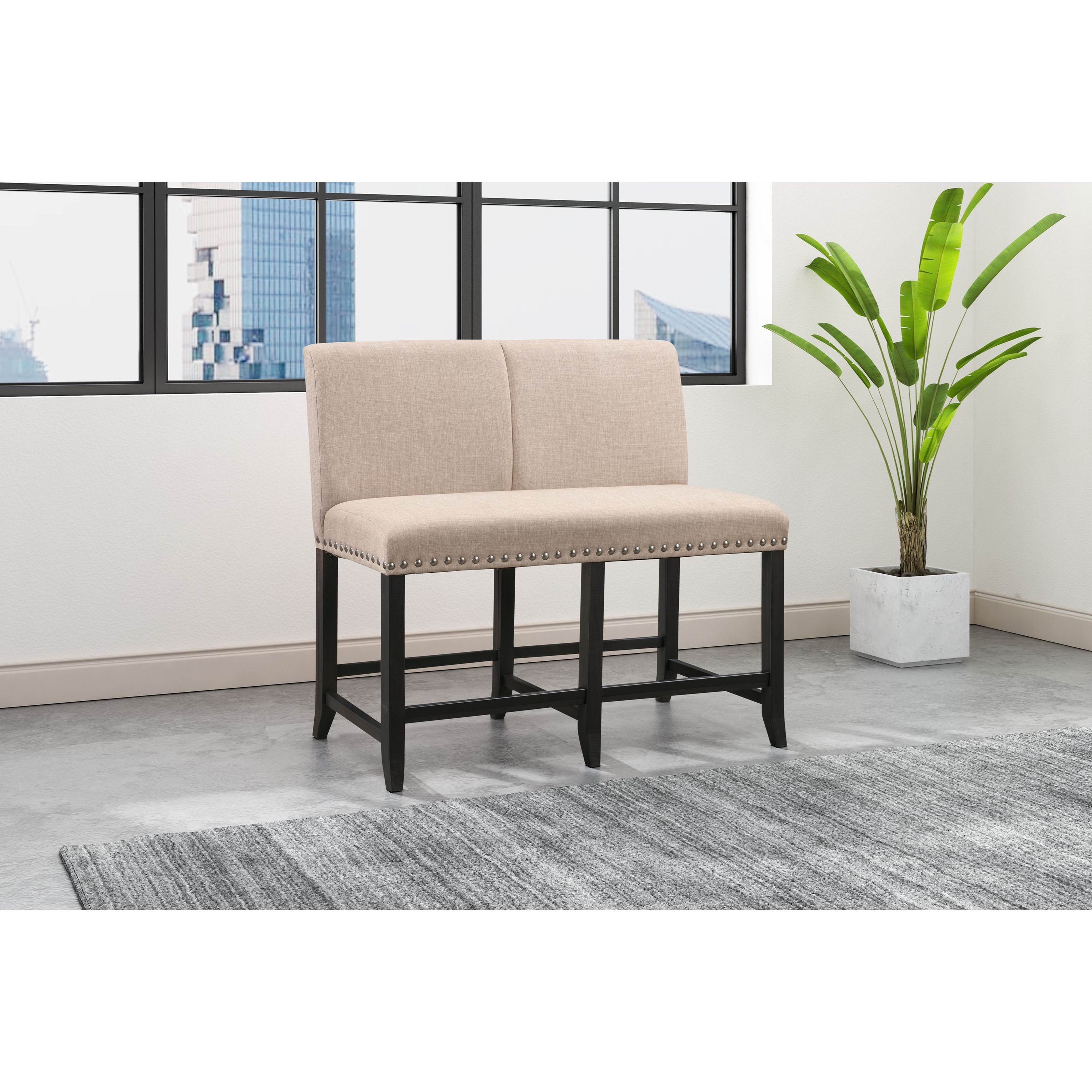 Counter height banquette best sale bench